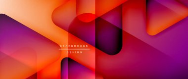 Üçgen geometrik soyut arkaplanı şekillendirir. Üç boyutlu gölge efektleri ve sıvı eğimleri. Metin mesajınız için modern üstüste bindirme formları duvar kağıdı