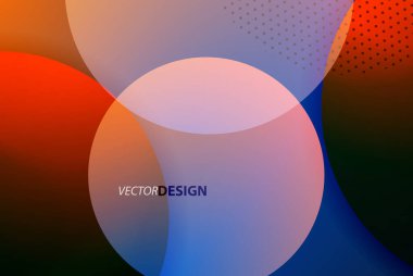 Soyut çemberler, modern arkaplan, neon baloncuklar duvar kağıdı, bayrak, arkaplan, kart, kitap illüstrasyonu, iniş sayfası için tekno tasarımı