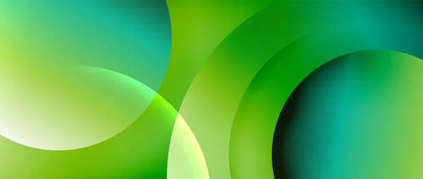 Circle fondo abstracto geométrico moderno con gradientes líquidos — Vector de stock