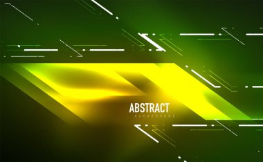 Dinamik neon parlak, soyut bir arkaplan. İş veya teknoloji sunumu, İnternet posteri veya web broşürü kapağı, duvar kağıdı için modaya uygun soyut düzen şablonu