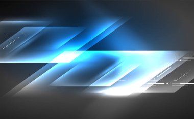 Dinamik neon parlak, soyut bir arkaplan. İş veya teknoloji sunumu, İnternet posteri veya web broşürü kapağı, duvar kağıdı için modaya uygun soyut düzen şablonu