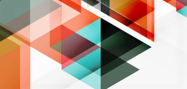 Geometrik soyut arkaplan, mozaik üçgen ve altıgen şekiller. İş veya teknoloji sunumu, İnternet posteri veya web broşürü kapağı, duvar kağıdı için modaya uygun soyut düzen şablonu