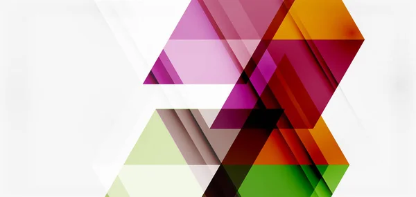 Fondo abstracto geométrico, formas de triángulo de mosaico y hexágono. Plantilla de diseño abstracto de moda para presentación de negocios o tecnología, póster de Internet o portada de folleto web, papel pintado — Vector de stock