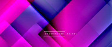 Kare şekiller bileşimi, akışkan geometrik soyut arkaplan. 3B gölge efektleri, modern tasarım şablonu