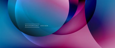 Sıvı gradyanlarla modern geometrik arkaplanı çember içine al