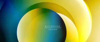 Sıvı gradyanlarla modern geometrik arkaplanı çember içine al