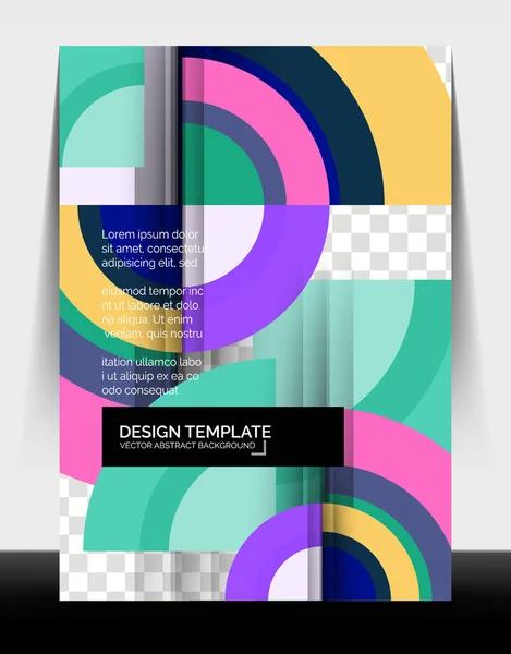 Дизайн круга a4 шаблон для печати листовок, дизайн годового отчета — стоковый вектор