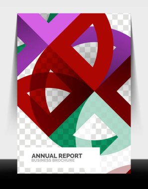 İş ilanları yıllık raporu, daire ve üçgen modern tasarımı şekillendirir