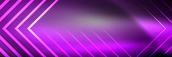 Leuchtende neonleuchtende Techno-Linien, futuristische Hintergrundschablone mit quadratischen Formen — Stockvektor