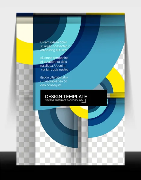 Cirkel ontwerp a4 flyer print template, jaarverslag ontwerp — Stockvector