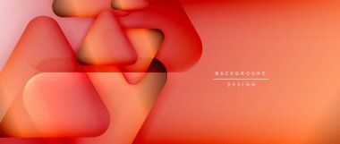 Üçgen geometrik soyut arkaplanı şekillendirir. Üç boyutlu gölge efektleri ve sıvı eğimleri. Metin mesajınız için modern üstüste bindirme formları duvar kağıdı