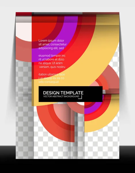 Cirkel ontwerp a4 flyer print template, jaarverslag ontwerp — Stockvector