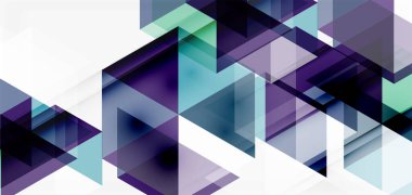 Geometrik soyut arkaplan, mozaik üçgen ve altıgen şekiller. İş veya teknoloji sunumu, İnternet posteri veya web broşürü kapağı, duvar kağıdı için modaya uygun soyut düzen şablonu