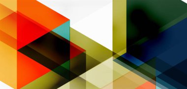 Geometrik soyut arkaplan, mozaik üçgen ve altıgen şekiller. İş veya teknoloji sunumu, İnternet posteri veya web broşürü kapağı, duvar kağıdı için modaya uygun soyut düzen şablonu