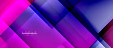 Kare şekiller bileşimi, akışkan geometrik soyut arkaplan. 3B gölge efektleri, modern tasarım şablonu