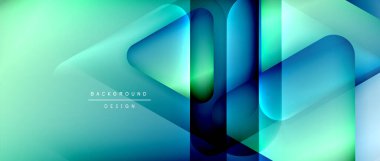 Üçgen geometrik soyut arkaplanı şekillendirir. Üç boyutlu gölge efektleri ve sıvı eğimleri. Metin mesajınız için modern üstüste bindirme formları duvar kağıdı