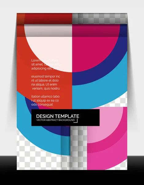 Circle design a4 flyer print template, annual report design — 스톡 벡터