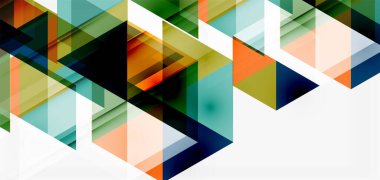 Geometrik soyut arkaplan, mozaik üçgen ve altıgen şekiller. İş veya teknoloji sunumu, İnternet posteri veya web broşürü kapağı, duvar kağıdı için modaya uygun soyut düzen şablonu