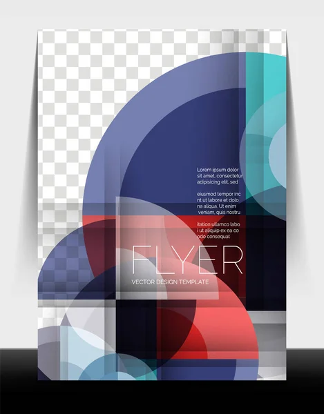 A4 φυλλάδιο ετήσια έκθεση κύκλο σχεδιασμού, διανυσματικό πρότυπο εκτύπωσης φόντου — Διανυσματικό Αρχείο