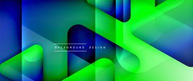 Üçgen geometrik soyut arkaplanı şekillendirir. Üç boyutlu gölge efektleri ve sıvı eğimleri. Metin mesajınız için modern üstüste bindirme formları duvar kağıdı