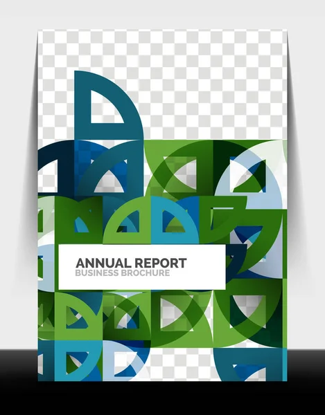 Business flyer ετήσια έκθεση, κύκλος και τρίγωνο σχήματα σύγχρονο σχεδιασμό — Διανυσματικό Αρχείο