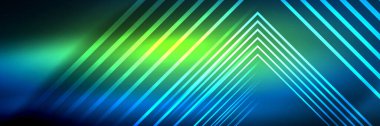 Parlak neon parlayan tekno çizgiler, kare şekilli ileri teknoloji soyut arka plan şablonu