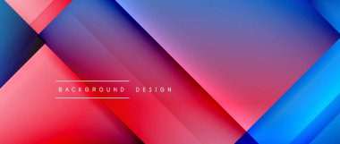 Kare şekiller bileşimi, akışkan geometrik soyut arkaplan. 3B gölge efektleri, modern tasarım şablonu