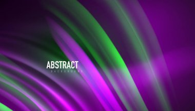 Akışkan dalga çizgileri arka plan. İş veya teknoloji sunumu, İnternet posteri veya web broşürü kapağı, duvar kağıdı için modaya uygun soyut düzen şablonu