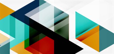 Geometrik soyut arkaplan, mozaik üçgen ve altıgen şekiller. İş veya teknoloji sunumu, İnternet posteri veya web broşürü kapağı, duvar kağıdı için modaya uygun soyut düzen şablonu