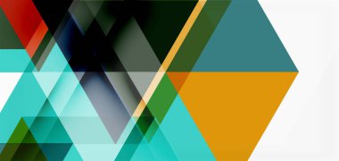 Geometrik soyut arkaplan, mozaik üçgen ve altıgen şekiller. İş veya teknoloji sunumu, İnternet posteri veya web broşürü kapağı, duvar kağıdı için modaya uygun soyut düzen şablonu
