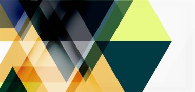 Geometrik soyut arkaplan, mozaik üçgen ve altıgen şekiller. İş veya teknoloji sunumu, İnternet posteri veya web broşürü kapağı, duvar kağıdı için modaya uygun soyut düzen şablonu