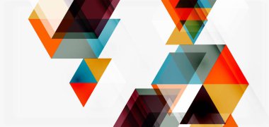 Geometrik soyut arkaplan, mozaik üçgen ve altıgen şekiller. İş veya teknoloji sunumu, İnternet posteri veya web broşürü kapağı, duvar kağıdı için modaya uygun soyut düzen şablonu