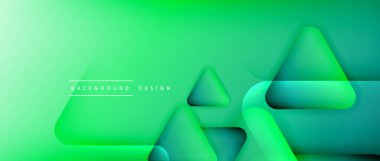 Üçgen geometrik soyut arkaplanı şekillendirir. Üç boyutlu gölge efektleri ve sıvı eğimleri. Metin mesajınız için modern üstüste bindirme formları duvar kağıdı