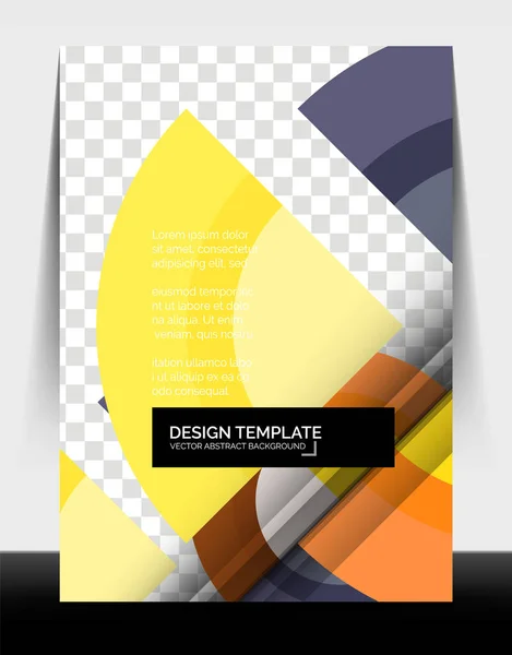 Cirkel ontwerp a4 flyer print template, jaarverslag ontwerp — Stockvector