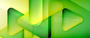 Üçgen geometrik soyut arkaplanı şekillendirir. Üç boyutlu gölge efektleri ve sıvı eğimleri. Metin mesajınız için modern üstüste bindirme formları duvar kağıdı