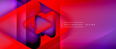 Üçgen geometrik soyut arkaplanı şekillendirir. Üç boyutlu gölge efektleri ve sıvı eğimleri. Metin mesajınız için modern üstüste bindirme formları duvar kağıdı