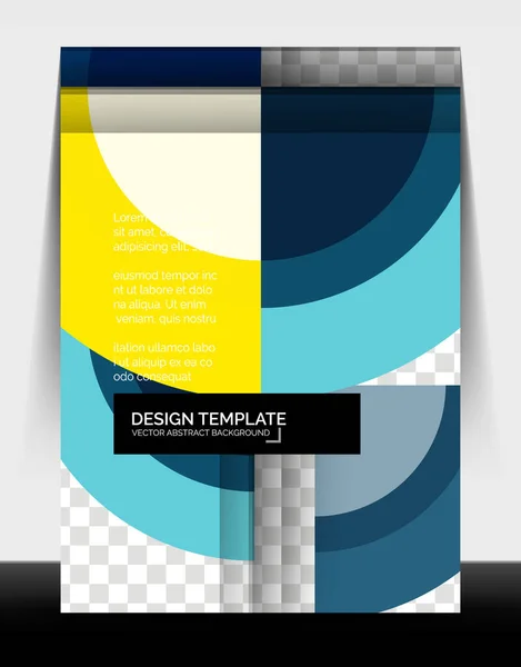 Cirkel ontwerp a4 flyer print template, jaarverslag ontwerp — Stockvector