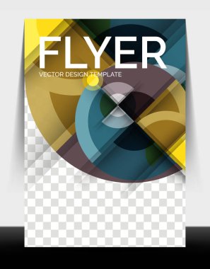 A4 yıllık rapor çemberi tasarımı, vektör arkaplan yazdırma şablonu