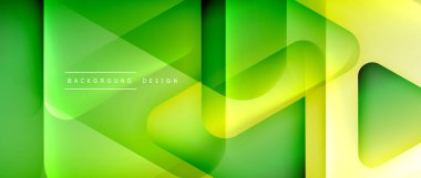 Üçgen geometrik soyut arkaplanı şekillendirir. Üç boyutlu gölge efektleri ve sıvı eğimleri. Metin mesajınız için modern üstüste bindirme formları duvar kağıdı