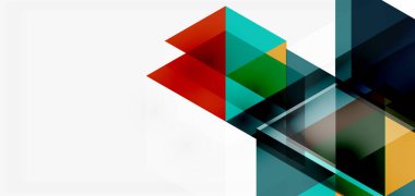 Geometrik soyut arkaplan, mozaik üçgen ve altıgen şekiller. İş veya teknoloji sunumu, İnternet posteri veya web broşürü kapağı, duvar kağıdı için modaya uygun soyut düzen şablonu
