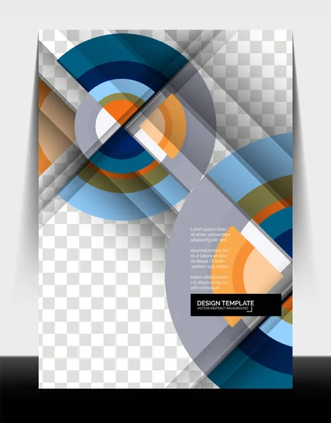 Design cerc a4 șablon de imprimare flyer, design raport anual — Vector de stoc