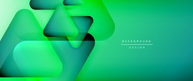 Üçgen geometrik soyut arkaplanı şekillendirir. Üç boyutlu gölge efektleri ve sıvı eğimleri. Metin mesajınız için modern üstüste bindirme formları duvar kağıdı