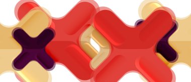 Parlak renkli plastik stil çapraz kompozisyonu, x şekli tasarımı, tekno geometrik modern soyut arkaplan. Moda soyut yerleşim şablonu