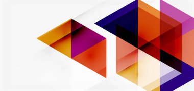 Geometrik soyut arkaplan, mozaik üçgen ve altıgen şekiller. İş veya teknoloji sunumu, İnternet posteri veya web broşürü kapağı, duvar kağıdı için modaya uygun soyut düzen şablonu