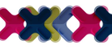 Parlak renkli plastik stil çapraz kompozisyonu, x şekli tasarımı, tekno geometrik modern soyut arkaplan. Moda soyut yerleşim şablonu