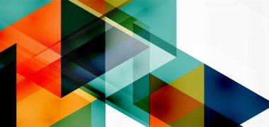 Geometrik soyut arkaplan, mozaik üçgen ve altıgen şekiller. İş veya teknoloji sunumu, İnternet posteri veya web broşürü kapağı, duvar kağıdı için modaya uygun soyut düzen şablonu