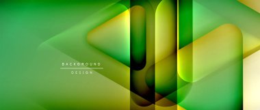 Üçgen geometrik soyut arkaplanı şekillendirir. Üç boyutlu gölge efektleri ve sıvı eğimleri. Metin mesajınız için modern üstüste bindirme formları duvar kağıdı