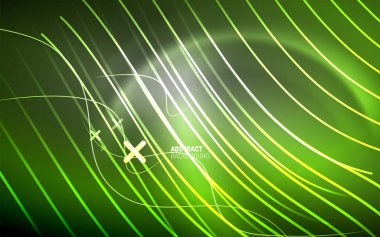 Soyut arkaplan - Duvar kağıdı, Banner, Arkaplan, Kart, Kitap İllüstrasyonu, İniş sayfası için neon çizgi tasarımı