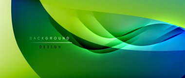 Gölge çizgileri ve parlayan ışık efekti ile akışkan gradyan dalgalar, kapak için modern akış hareketi soyut arkaplan, pankartlar, poster, afiş veya el ilanı