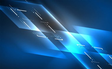 Dinamik neon parlak, soyut bir arkaplan. İş veya teknoloji sunumu, İnternet posteri veya web broşürü kapağı, duvar kağıdı için modaya uygun soyut düzen şablonu